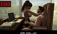 Evli kadınların komşusuyla Sims 4'te sıcak bir karşılaşması