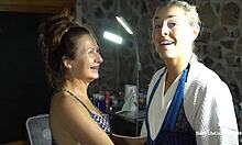 Caroline Wozniackis bodypaint takana uimapuku 2016 urheilu kuvitettu