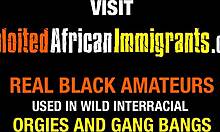 Egy afrikai bevándorló intenzív anal hármasban vesz részt