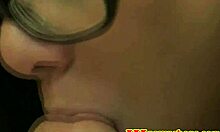 Sperma-hongerige pawnee krijgt een gezichtsbehandeling van een verborgen camera