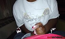 Una chica amateur le da su primera mamada a un gran pene negro